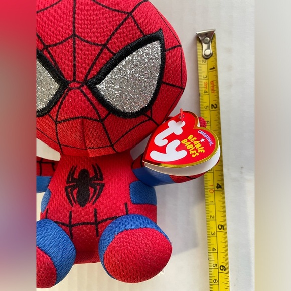 6โ Ty Marvel Beanie Babies Spiderman & Miles Morales Plush - Picture 7 of 13